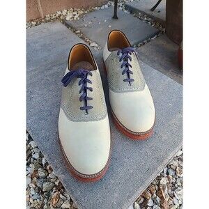RARE | WALK-OVER 12D SUEDE NUBUCK SADDLE DRESS SHOE OXFORD VINTAGE MADE IN USA